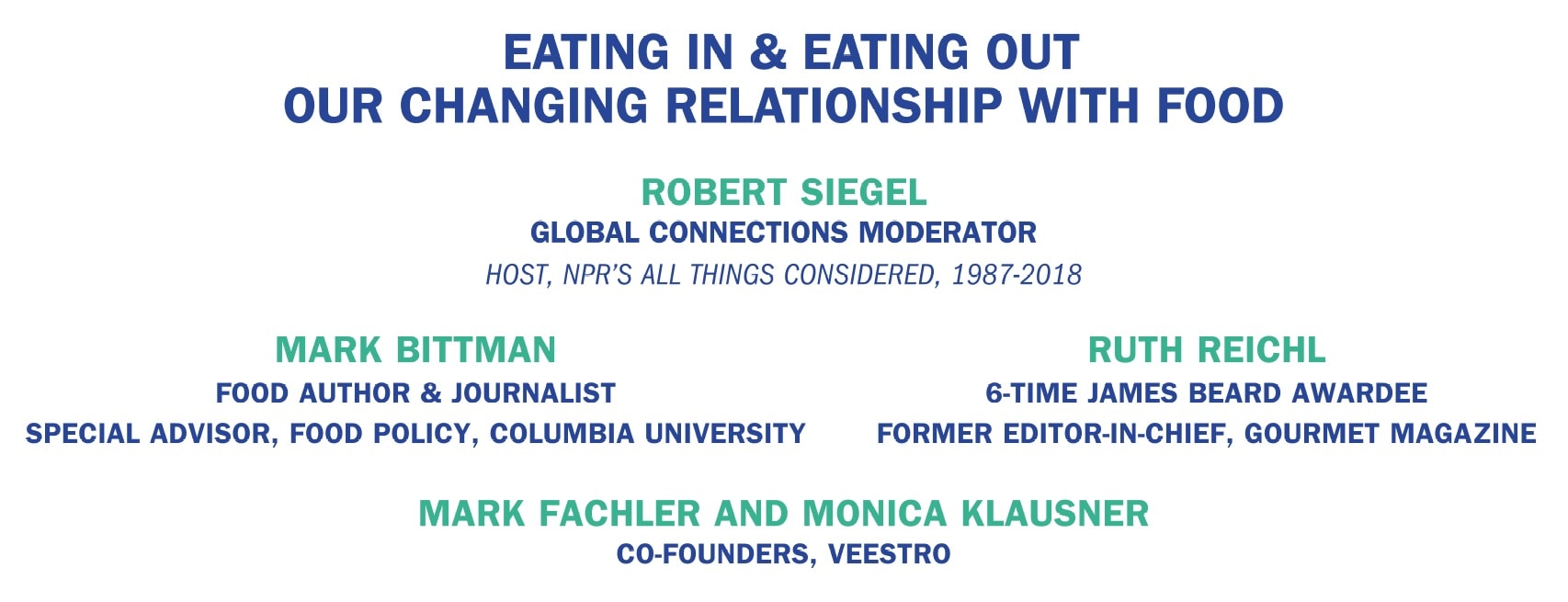 Global Connections: Eating In and Eating Out: Our Changing Relationship To Cooking and Food